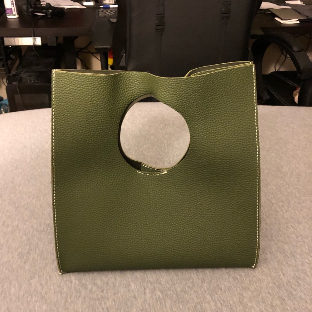 Small Olive Green Foldable Tote